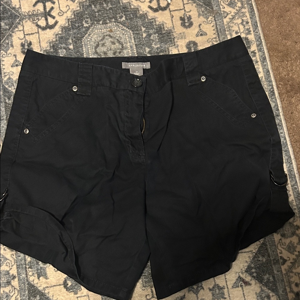 Ann Taylor Factory Black Cargo Shorts